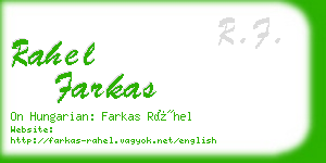 rahel farkas business card